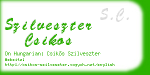 szilveszter csikos business card